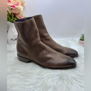 GR by Gordon Rush Sutherland Brown Leather Ankle Boots Size 10 Genuine Leather